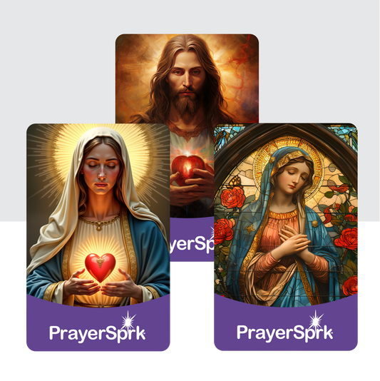 3 Catholic Prayer Card Bundle